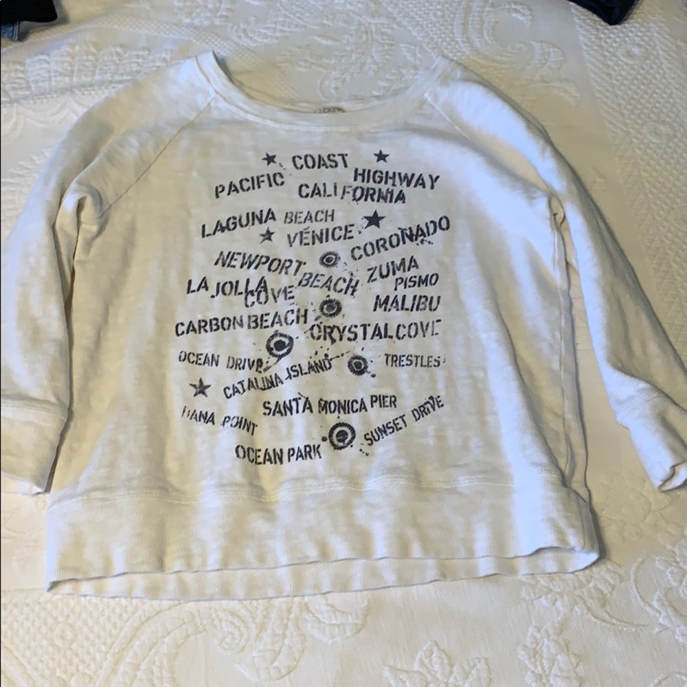 J. Crew White 3/4 Sweater